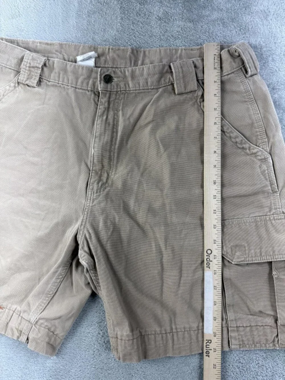 Vintage Carhartt Cargo Shorts Mens 42 Brown Canvas Utility Workwear Relaxed Fit